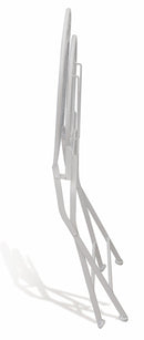 Set Tavolino e 2 Sedie Pieghevoli da Giardino in Ferro Battuto Soriani New Loire Breafast Bianco