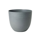Vaso Rotondo Indoor e Outdoor Tera con Riserva D'acqua Over Fog Ø28 cm in Plastica Grigio 