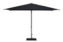 Ombrellone da Giardino 3x2 m Palo Ø38 mm in Alluminio Effetto Legno Tessuto Poliestere Trend Wood Antracite