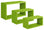 Set 3 Mensole da Parete Rettangolare in Fibra di Legno Trittico Verde
