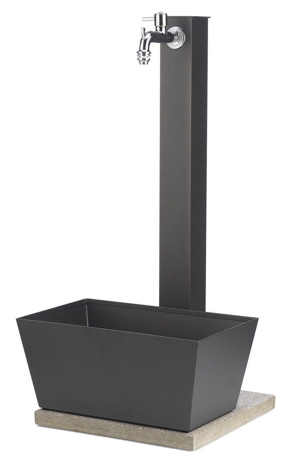 prezzo Gartenbrunnen mit Waschtischarmatur und Sockel Belfer 42/QVR Anthrazit