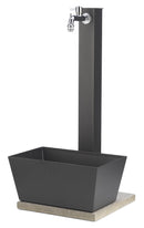 Fontana da Giardino con Rubinetto Vaschetta e Base Belfer 42/QVR Antracite