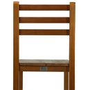 Set 2 Sgabelli in Legno di Acacia 42x36x110 cm 