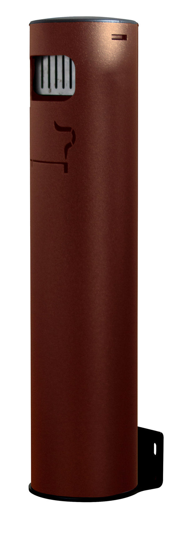 Posacenere da Muro da Esterno Ø11,7xh49 cm in Alluminio Verniciato con Contenitore Interno Estraibile Marrone prezzo