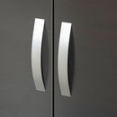 Mobile Guardaroba 2 Ante 76x47x160 cm in Truciolato con Asta Grigio