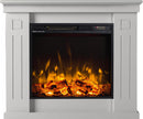 Camino Elettrico da Pavimento Effetto Fiamma 1400W Vannini Chiara Slim Bianco