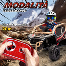 Macchina Elettrica per Bambini 3-5 Anni 12V con Licenza Kawasaki Doppio Motore Telecomando e Musica Giallo      