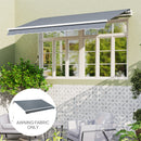 Telo di Ricambio per Tenda Parasole Retrattile 4x3 m in Poliestere Anti UV 50+ Grigio      