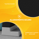 Stepper ad Altezza Regolabile con Gradini Rimovibili e Fondo Antiscivolo 97x36x15/20/25 cm in ABS Grigio