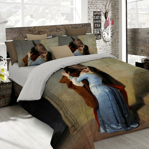 online Bettbezug mit Aufdruck auf der Doppeltasche und den Kissenbezügen