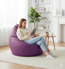 Poltrona a Sacco Pouf in Similpelle Viola Avalli