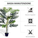 Pianta Artificiale Palma H150 con Vaso Verde