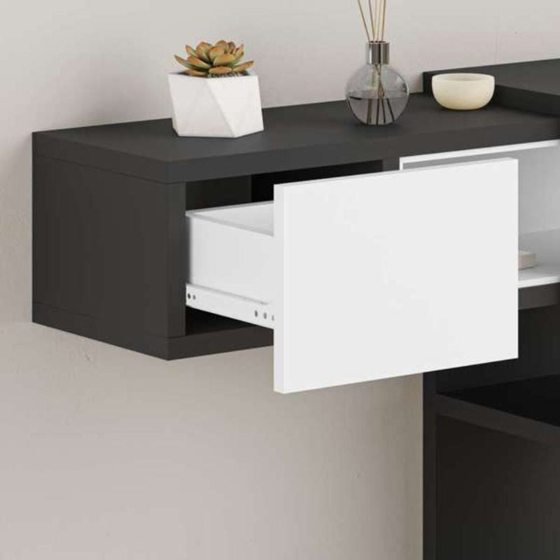 Mobile ingresso Efes antracite bianco con specchio