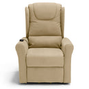 Poltrona Alzapersona Elettrica 2 motori 78x75x110 cm in Tessuto Houston Detroit Camel