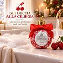 Set 24 Gel Doccia Natalizi 100 Ml Profumo Ciliegia Pallina Natale con Fiocco