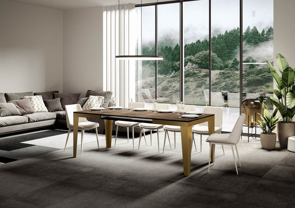 sconto Tavolo Allungabile 160-420x90x77 cm Flame Evolution Noce