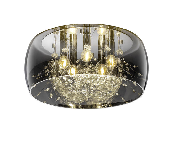 sconto Plafoniera da Interno Attacco E14 in Vetro Cromo