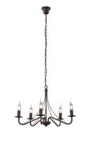 Lampadario da Interno  E14 in Metallo Ruggine