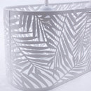 Lampadario a 3 Luci 75x20xH23 cm Ovale in Metallo Bianco