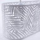 Lampadario a 3 Luci 75x20xH23 cm Ovale in Metallo Bianco