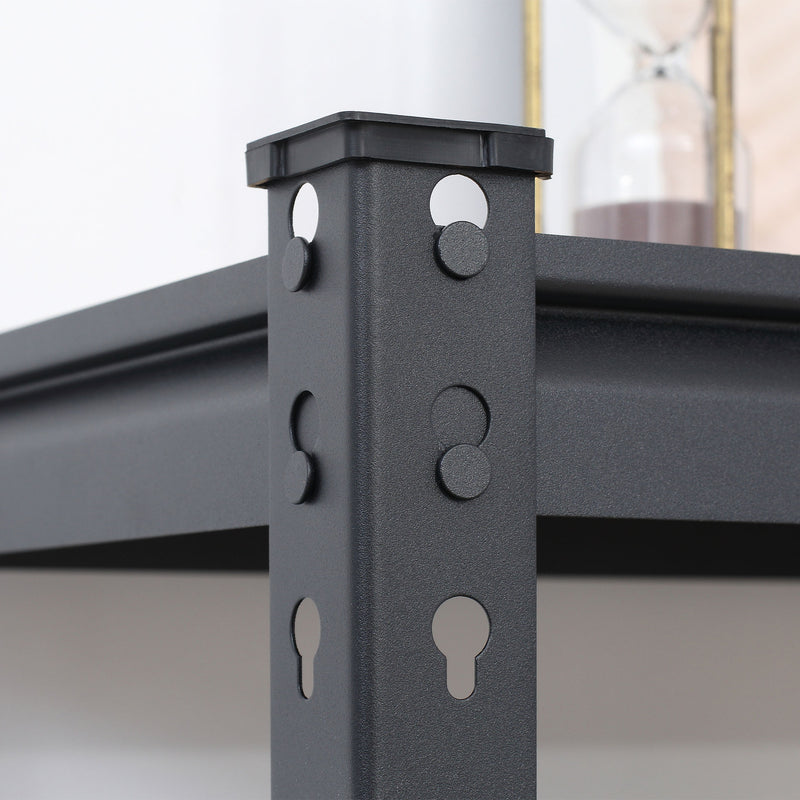 Set 2 Scaffalatura 5 Ripiani in MDF 70x30x167,5 cm Struttura in Acciaio Nero