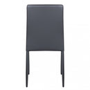 Sedia Cammie 41x50x91 h cm in Similpelle Grigio scuro