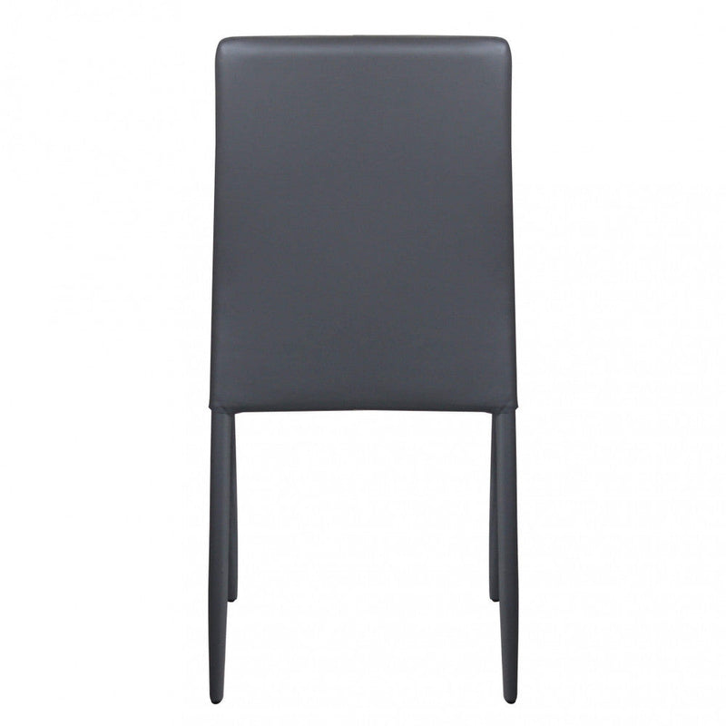 Sedia Cammie 41x50x91 h cm in Similpelle Grigio scuro