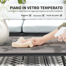 Set da Giardino con Divanetto 2 Poltrone e Tavolino in Vetro in Rattan Grigio    