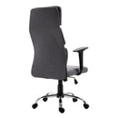 Poltrona da Ufficio Girevole Schienale Alto Regolabile in Tessuto Grigio 50x56.5x117-127 cm 