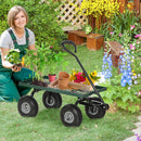 Carrello da Giardino 94x48.5x100 cm Capacità 150 kg in Acciaio Nero e Verde  
