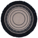 Set 6 Tovagliette Ø38 cm  in Juta VdE Tivoli 1996 Black Nero e Beige