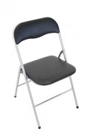 Sedia da Giardino Pieghevole Slim 44x45x79 h cm in Acciaio Nera Opaca