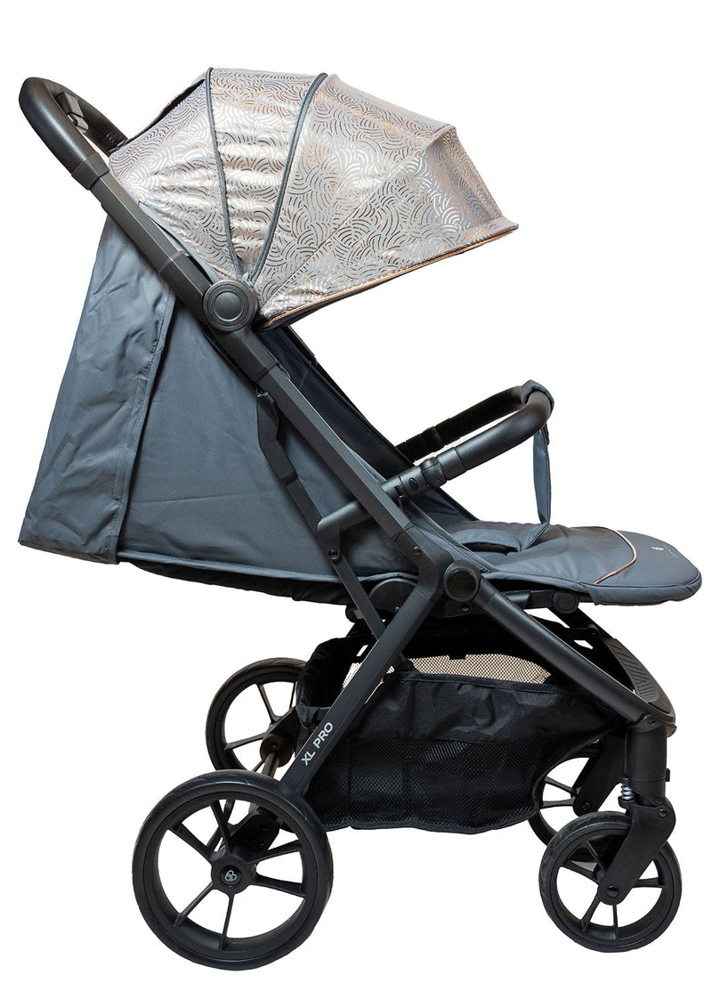 Passeggino Pieghevole Chiusura Automatica Ultra Compatto per Bambini Barotti XL Pro Antracite