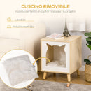 Cuccia per Gatti 40x40x50 cm in Legno Rovere