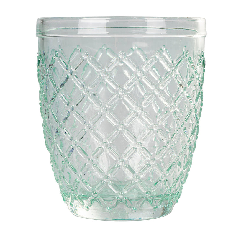 Set 6 Bicchieri Acqua Castle Ocean in Vetro VdE Tivoli 1996 Blu