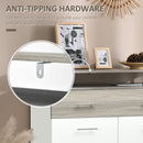 Mobile  1 Cassetto 2 Ante con Ripiano Rialzato 104x38,5x111,5 cm in Truciolato Bianco