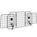 Griglia Divisoria Universale Regolabile e Pieghevole per Trasporto Cani in Auto 93-150x42cm Nero 