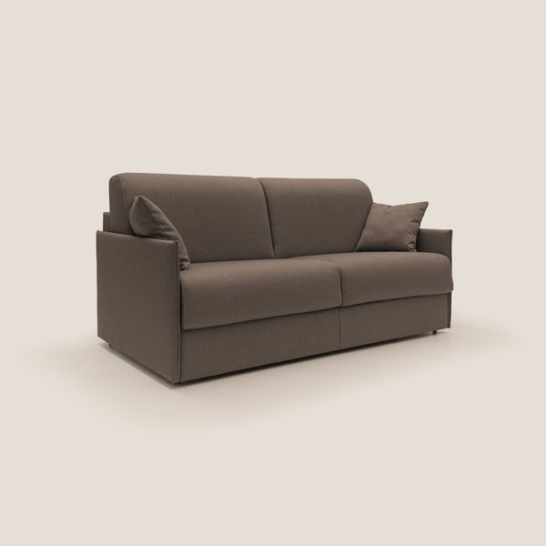acquista Divano Letto 3 Posti 189x96x96 cm Evans in Tessuto Marrone