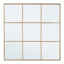 Specchio con Cornice Window Nucleos Oro in Metallo