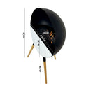 Camino a Bioetanolo da Terra Jupiter Serbatoio 850 ml in Acciaio Verniciato Nero e Rovere      