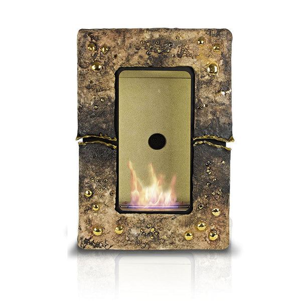 Bioethanol Wandkamin aus Keramik 40x60 cm Ferazzoli Wand Braun prezzo