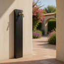 Fontana a Muro da Giardino Con Rubinetto 18x6x100 cm In Acciaio Antracite