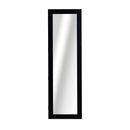 Armadio Portagioielli da Parete con Specchio in Legno MDF Nero 37x9.5x121 cm 