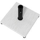 Base per Ombrellone da 25kg in Metallo e Cemento con Effetto Legno 45x45x33.5cm Bianco