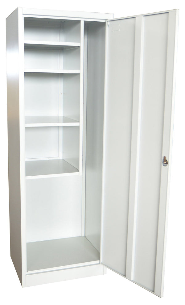 prezzo Mehrzweckschrank Besenhalter 4 Ablagen aus grauem Fadi-Metall