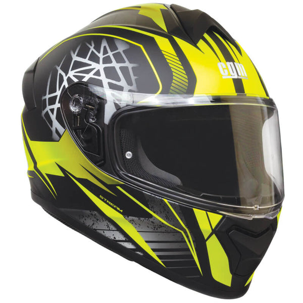acquista Integralhelm für Scooter mit langem Visier CGM Montegi 301S Matt Fluo Yellow Verschiedene Größen