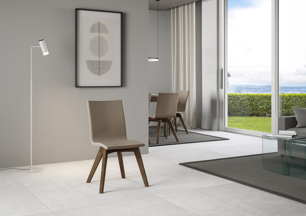 prezzo Sedia 52x52x87 cm Trudy gambe noce in Similpelle Tortora