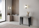 Consolle Allungabile 90-300x40x77 cm in Nobilitato Grigio