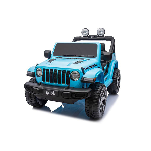Macchina Elettrica per Bambini Fuoristrada Jeep Wrangler Rubicon 12V con Telecomando Blu sconto