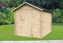 Casetta Box da Giardino per Attrezzi 178x218 cm con Porta Singola Cieca in Legno Naturale